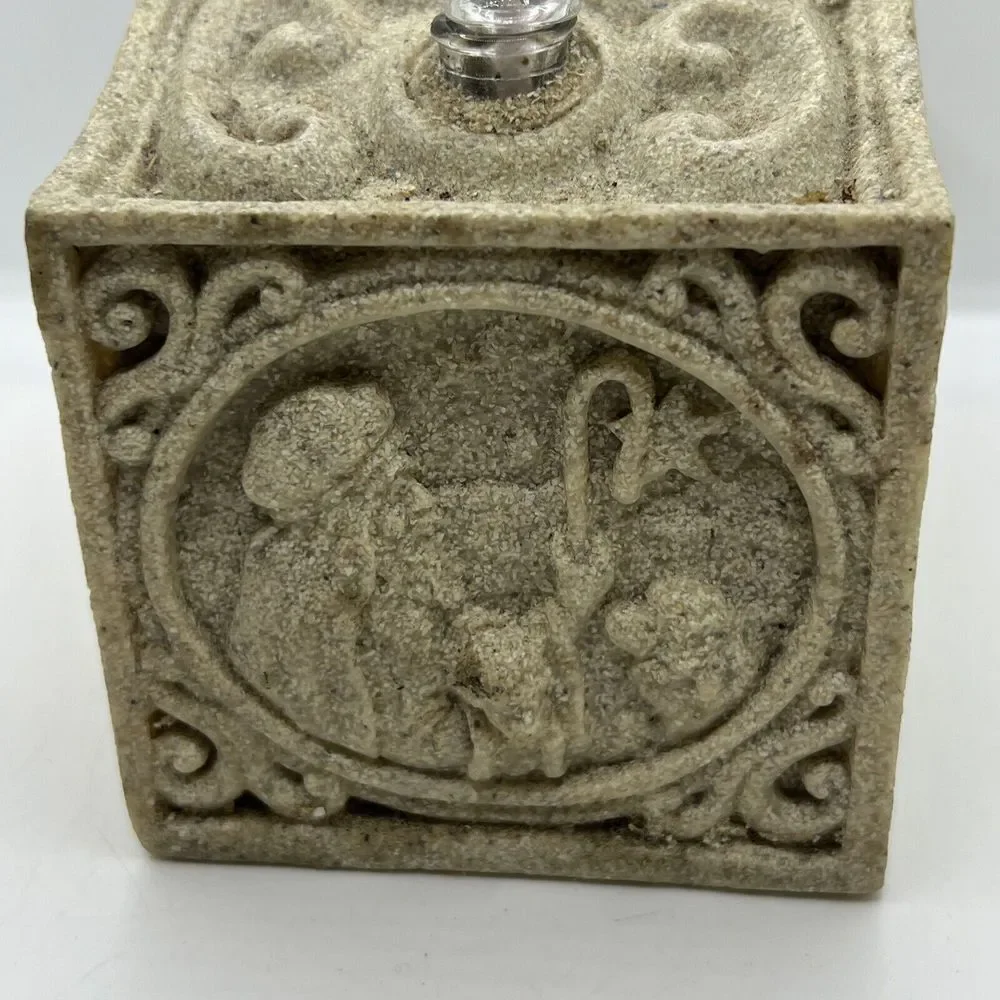 Vintage Abbey Press 1998‎ Advent Nativity Sandstone Box Christmas Holiday